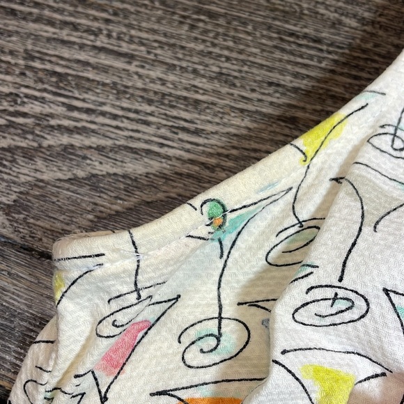 Vintage Martini print shift dress. Size S. Line 2. Pre-owned. Small stain pit - Picture 8 of 8